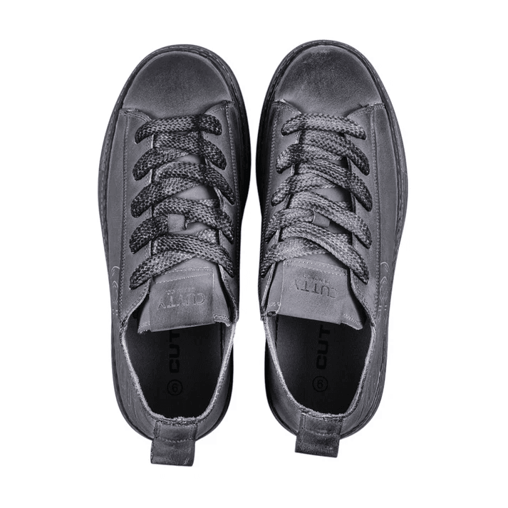 Cutty Men's Coated Leather Sneaker Tampa Low-Grey CUTAMAOA LOW