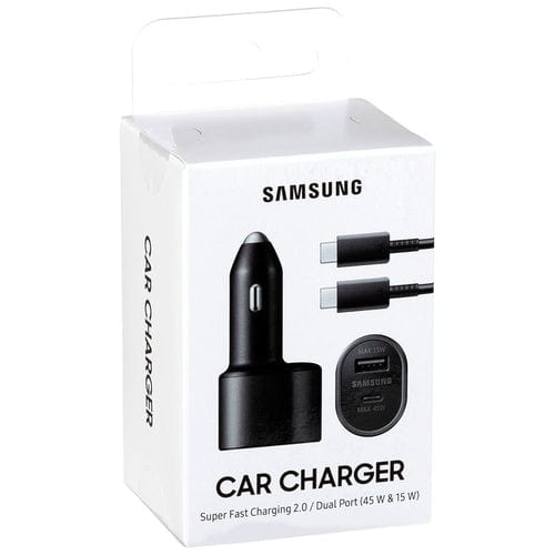 Samsung Power Adapter & Charger Accessories Samsung In Car Charger 2 Port Type C USB And Cable (7158175826009)