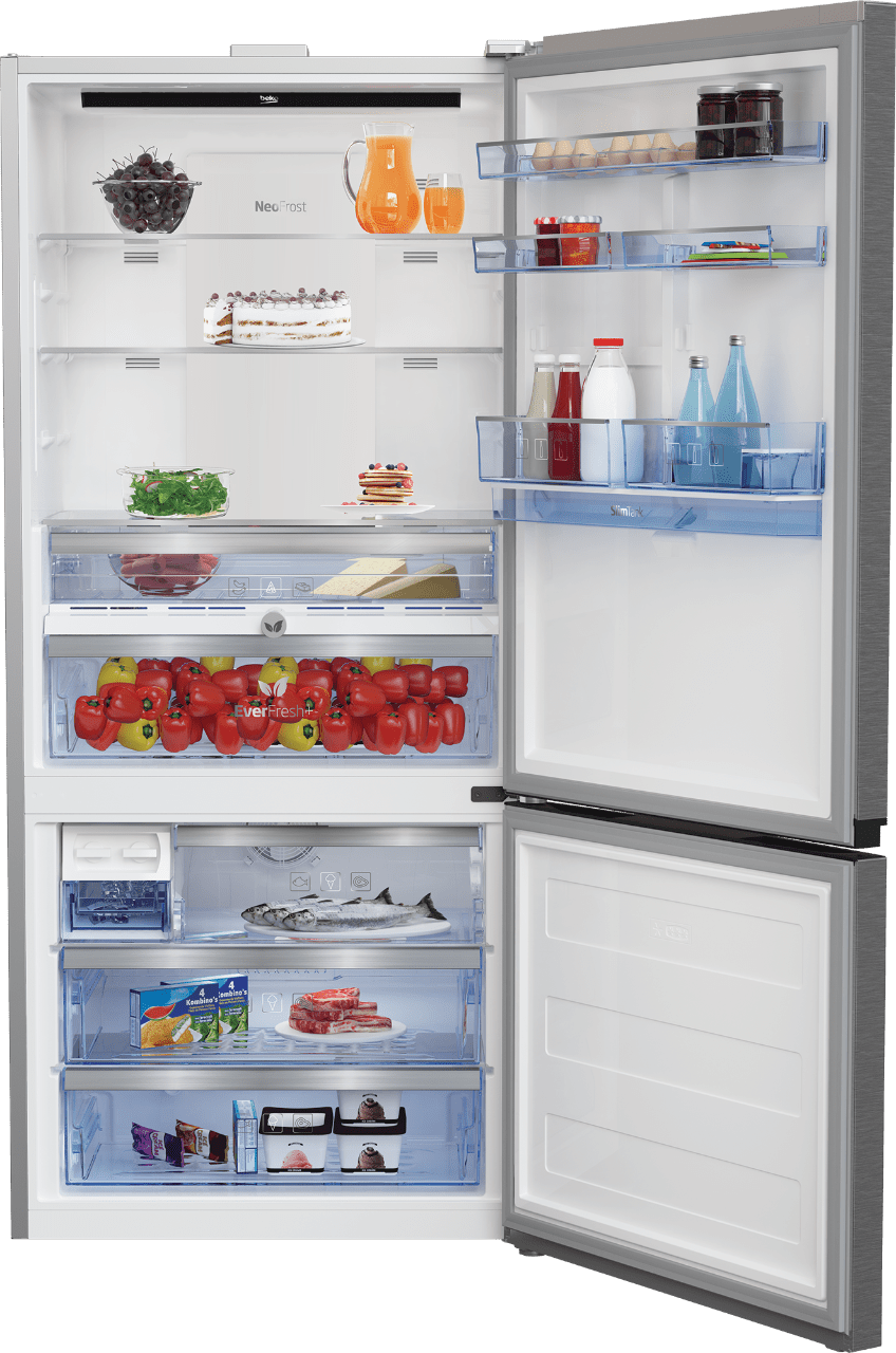 Beko Fridge/Freezer Beko 620L Silver Fridge RCNE720E20DZXP (7049150791769)