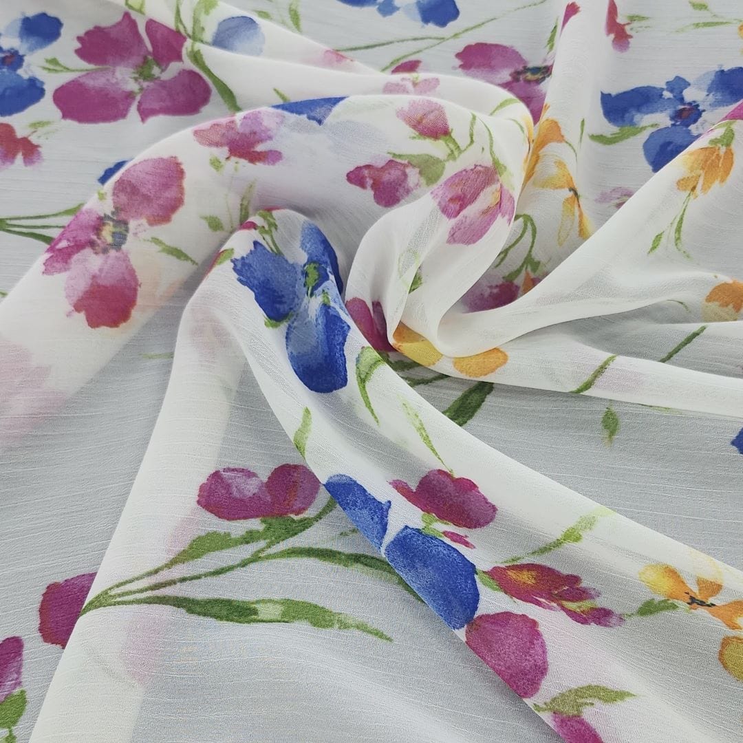 printed Dress Fabrics Printed Floral Yoryu Chiffon Fabric 150cm (7427899588697)