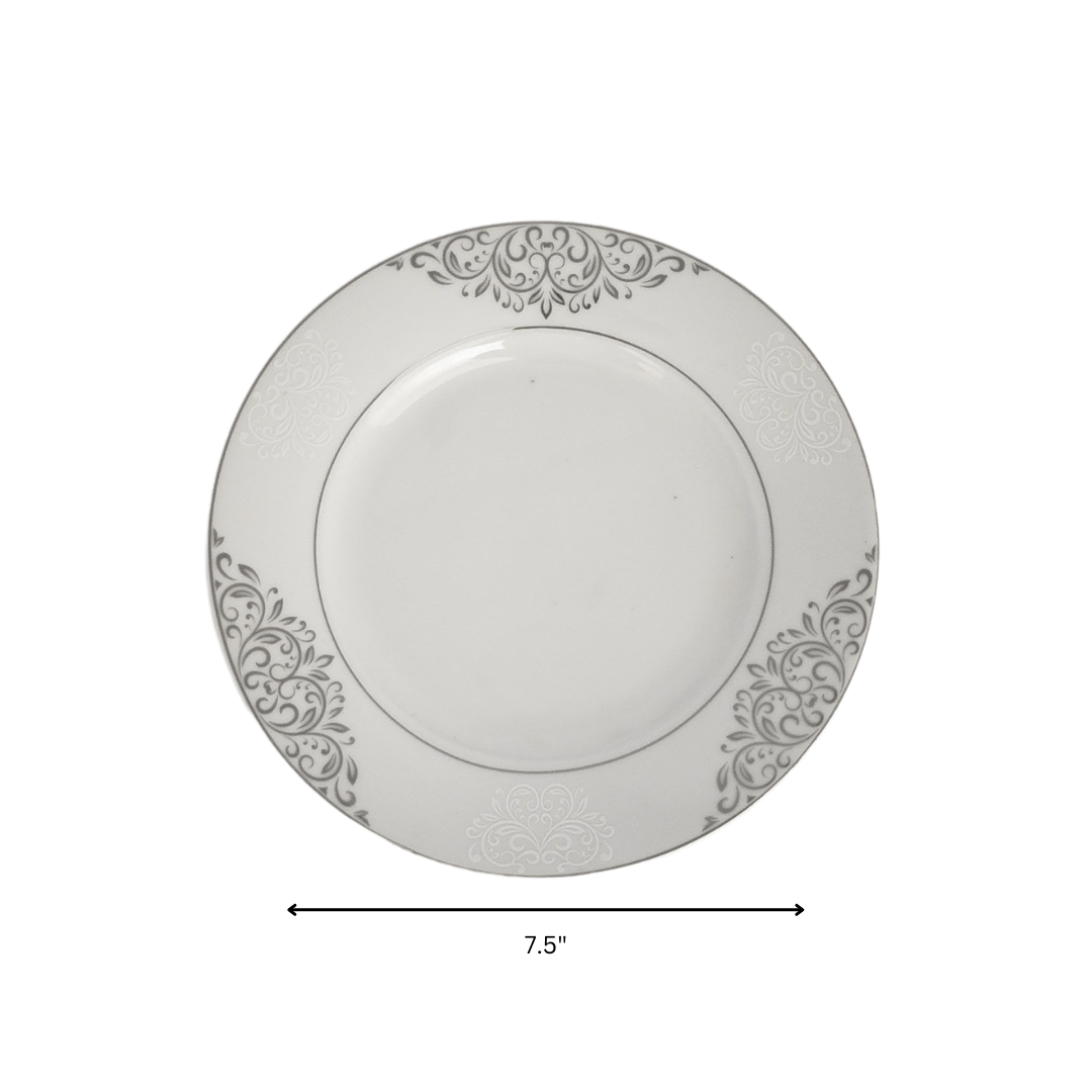 Royal Series Dinner Plate Silver Flower Pattern Dinner Set 47 Piece SGN1423 (7487963889753)