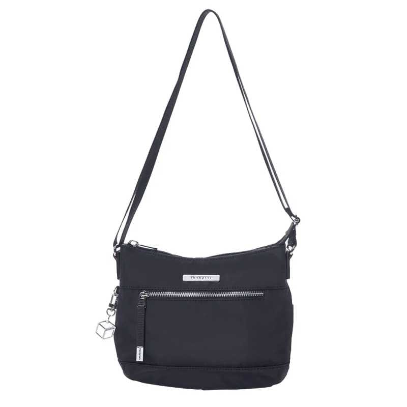 Hedgren Ladies Handbags BLACK Hedgren Aura Gleam Small Crossover Handbag, Black (4711731396697)