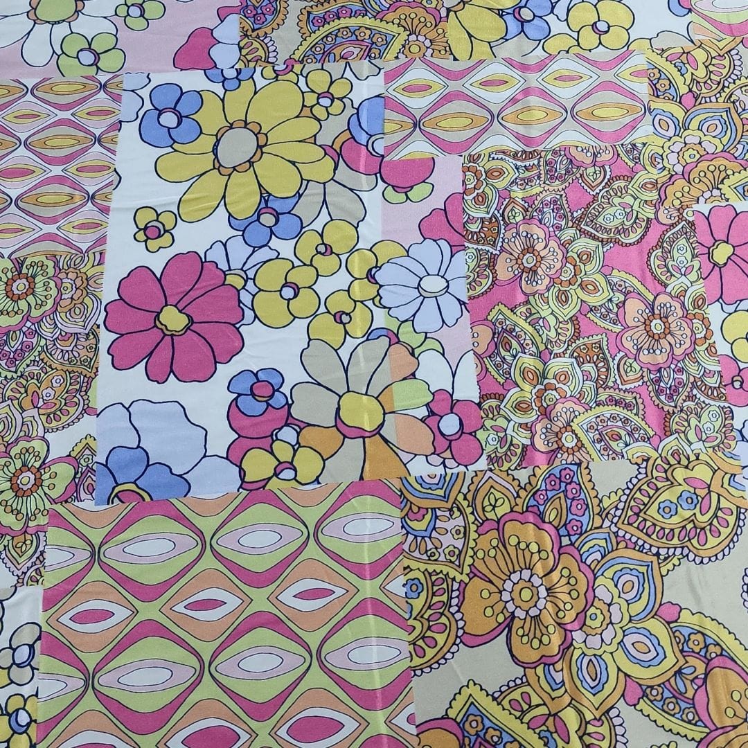 SATIN Dress Fabrics Printed Floral Satin Fabric 150cm (7427900637273)