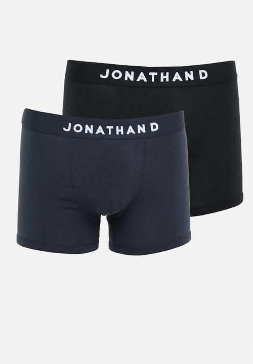 Jonathan D Underwear Size Small Jonathan D 2 Pack Trunks with elasticated waistband - Navy & Black (7152085696601)