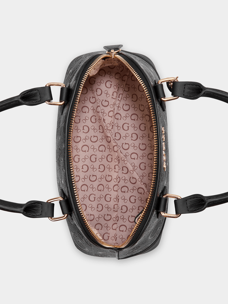 Guess Ladies Handbags Guess Black Lexi Crossbody Top Zip Handbag