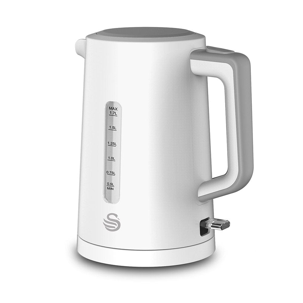Swan TOASTER & KETTLE Swan White Cordless Kettle and 2 Slice Toaster Breakfast Pack SPP9W (7229356834905)