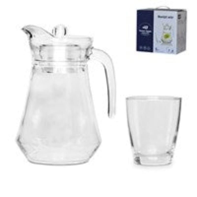 Green Apple Glasses Green Apple Drinkware Set Jug 1.3 Litre 4 Tumblers EH1002-1-ES (6972214444121)