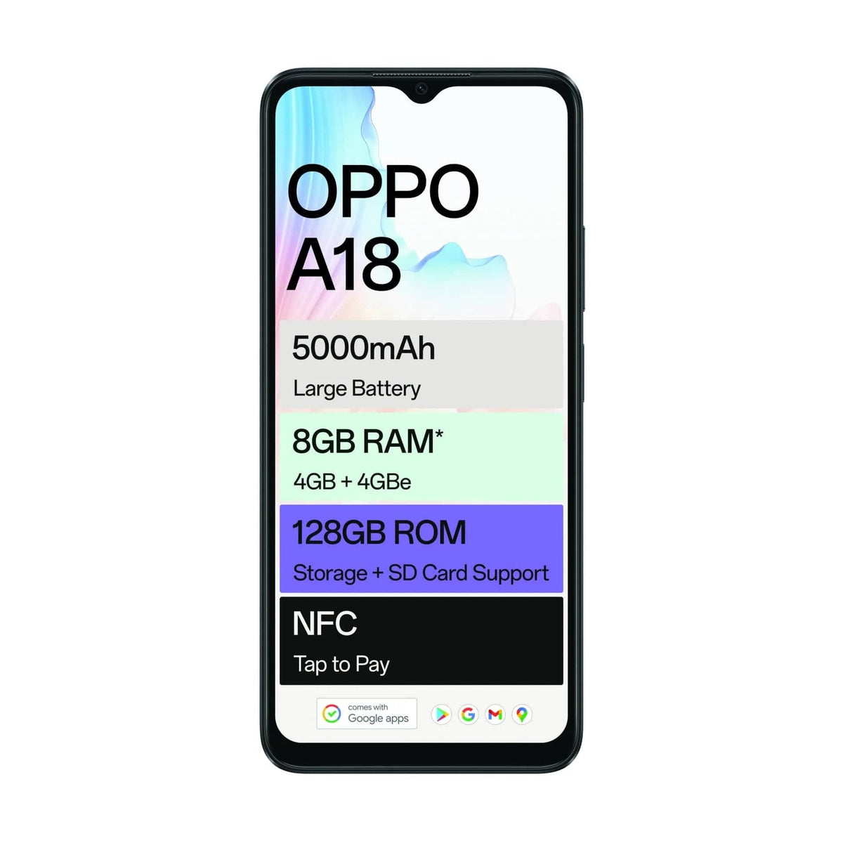 Oppo Smart Phones Oppo A18 128GB Dual Sim - Blue (7681017675865)