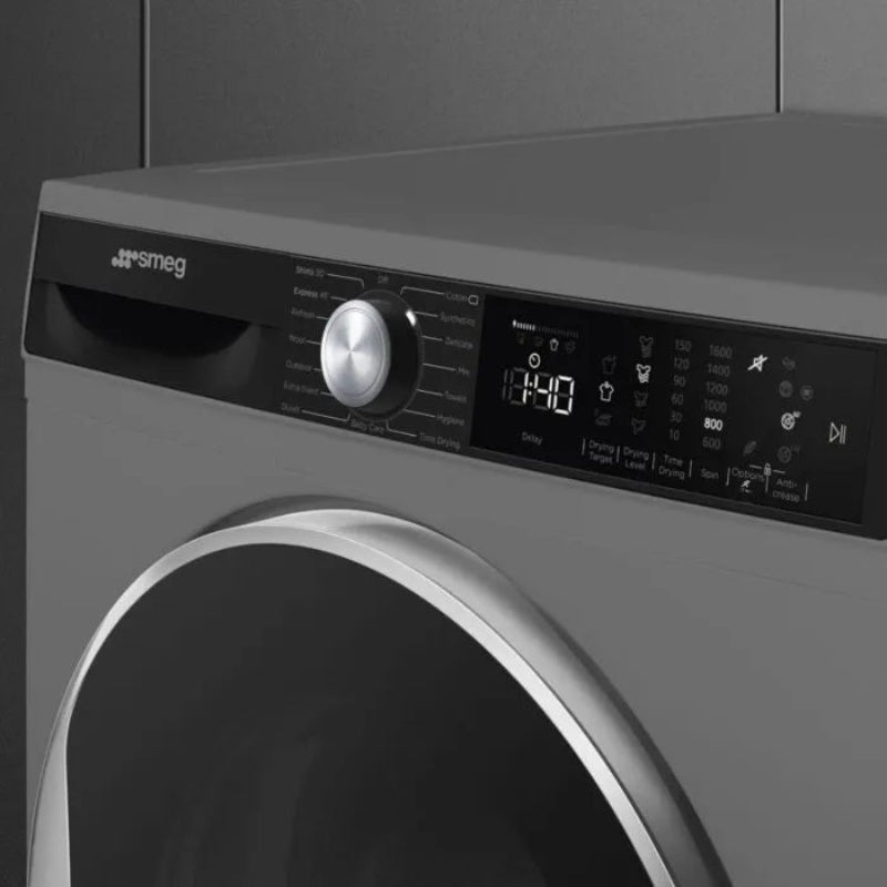 Smeg 9kg Dark Inox Free Standing Tumble Dryer - D3T9XSA (8021946892377)
