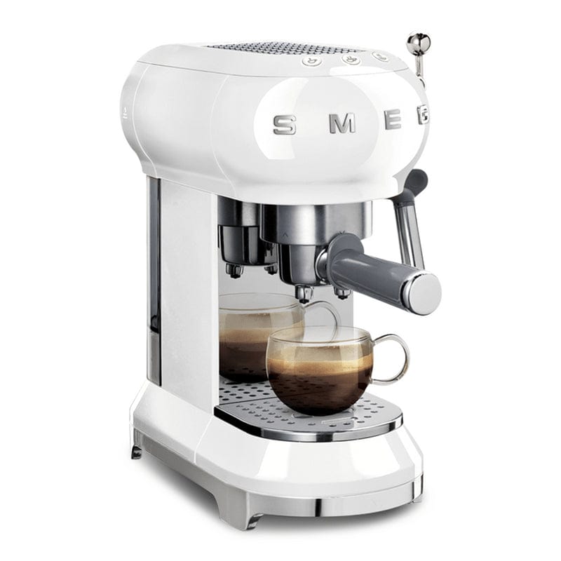 Paris Tumbler Smeg 50'S Style Espresso Manual Coffee Machine White ECF01WHEU (7285481668697)