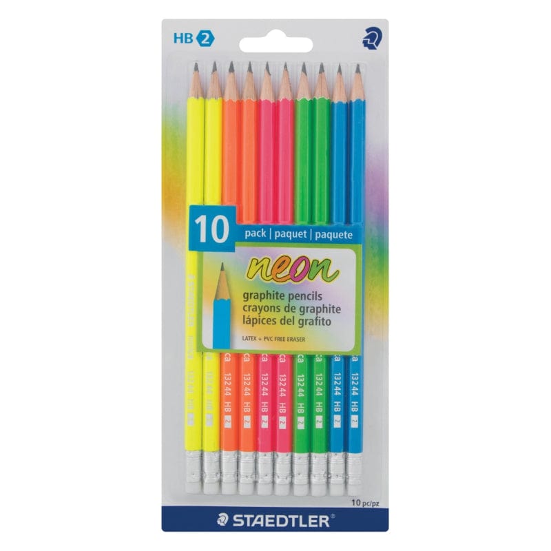 Staedtler Tech & Office Staedtler  HB Neon Graphite Pencils 10 Pack (2061801783385)