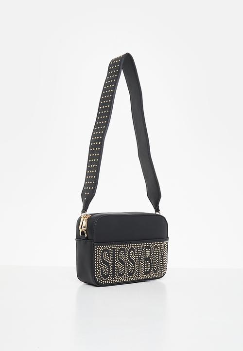 Sissy Boy Hand Bag SissyBoy Ladies Studded Crossbody Black (7290029801561)