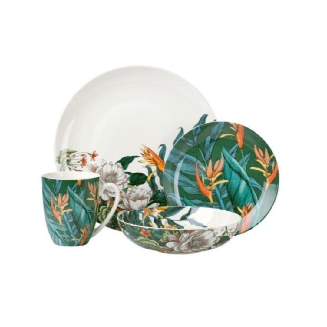 Maxwell & Williams Dinner Plate Maxwell & Williams Night Garden Coupe Dinner Set Foliage 16 Piece II0116 (7150234632281)