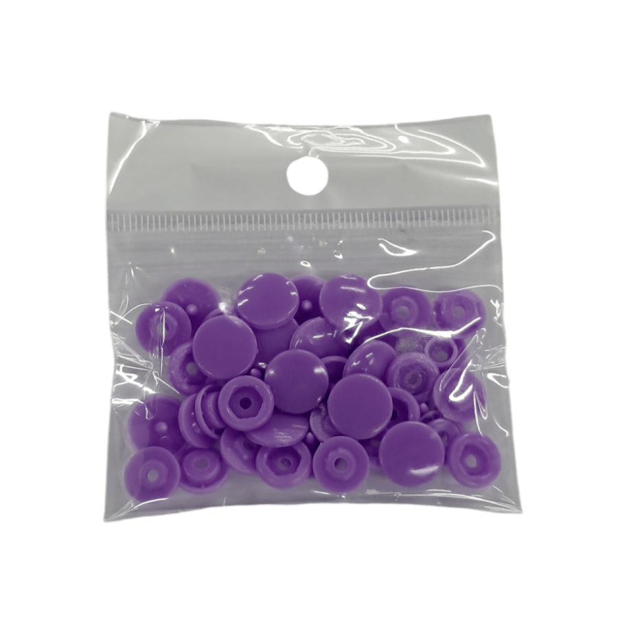 Press Stud Habby Purple Plastic Press Studs (7817210986585)