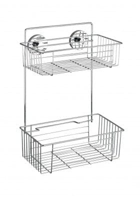 Wenko Bathroom WENKO - Vacuum-Loc 2-Tier Wall Rack - No Drilling Required. (4723119259737)