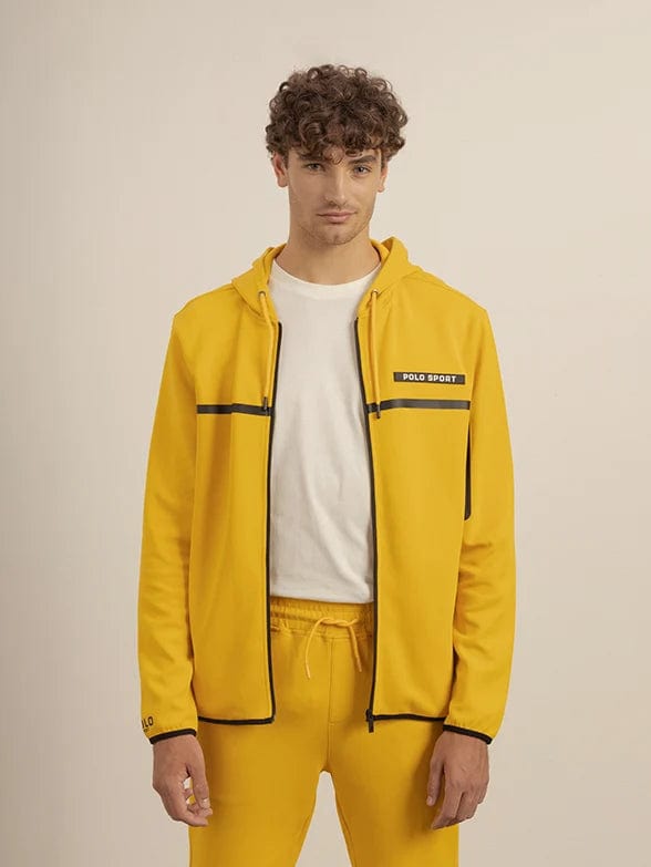 Polo Sweater Size Small Polo Mens Sport Tech Fleece Hooded Sweater Top Yellow (7301052530777)