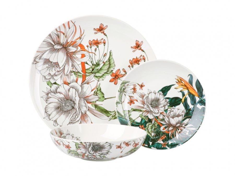 Maxwell & Williams Dinner Plate Maxwell & Williams Night Garden Coupe Dinner Set Flower 12 Piece II0093 (7150171586649)