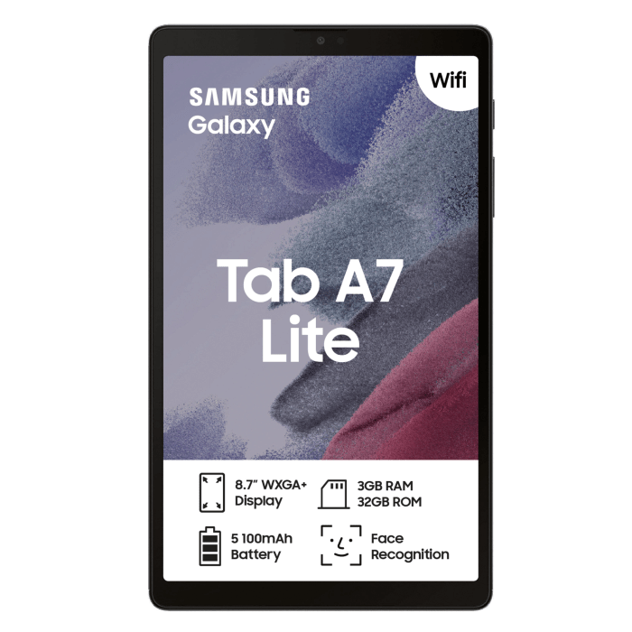 Samsung Tablet Samsung Galaxy Tab A7 Lite (T220) 8.7 inch WiFi - Grey (7294334959705)