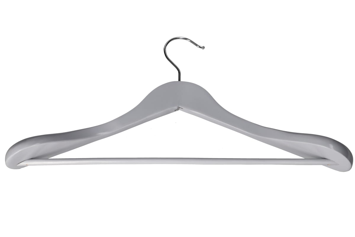Danny Home Wooden Clothing Hanger 44.5cm 1 Piece Grey WH015G.