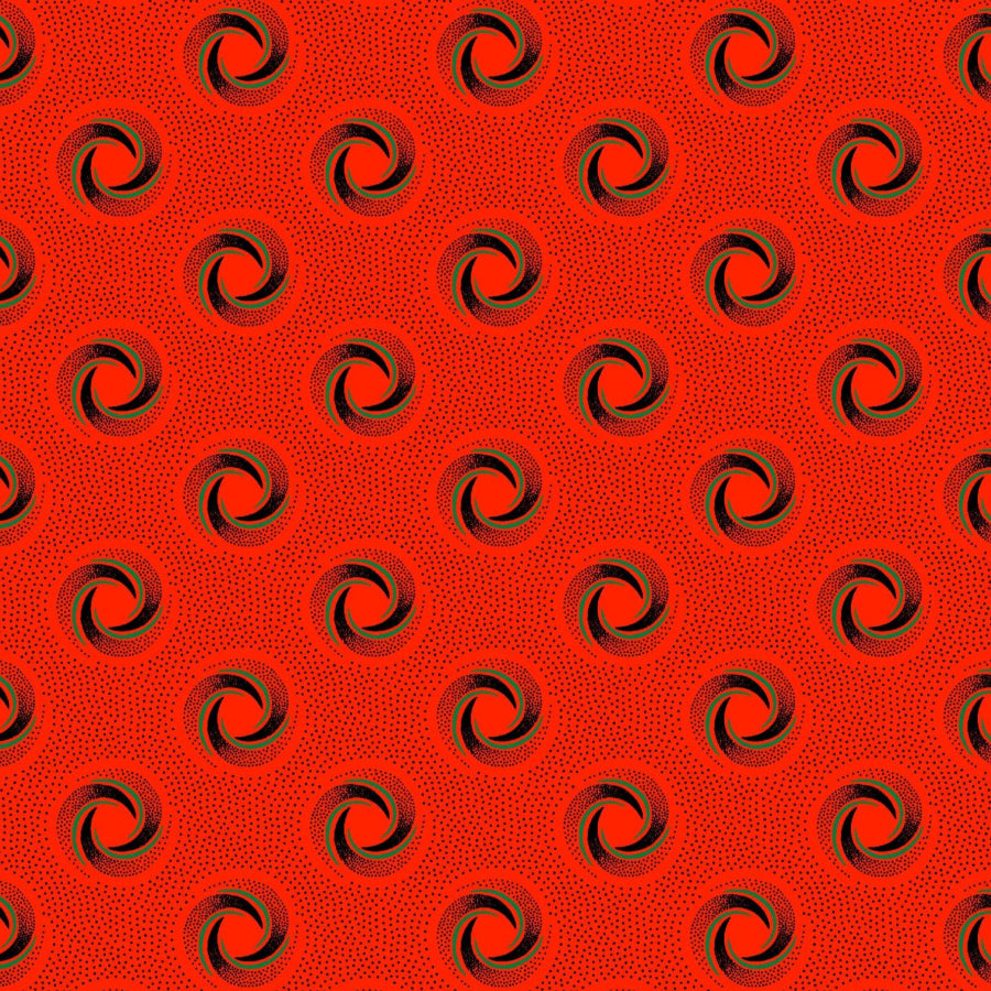 Original 3 Cat Fabric C/W16 DK Orange 90cm