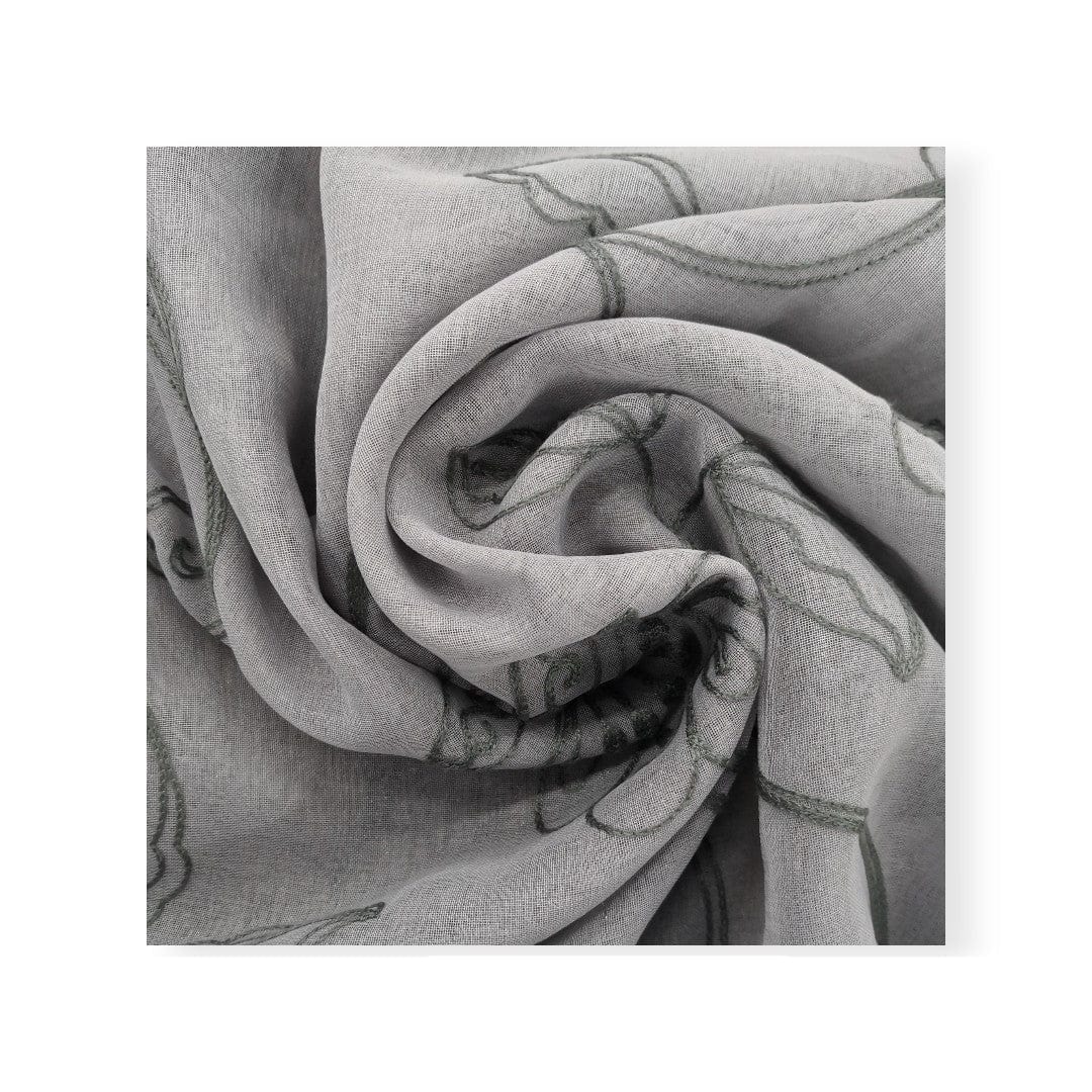 Unique Loom Lace & Voile Fabrics EMB Linen Voile 280cm 863 (7481320833113)