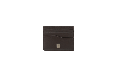 Dakar Brown Dakar Wave Metal Leather Credit Card Holder