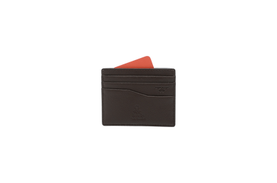 Dakar Brown Dakar Wave Metal Leather Credit Card Holder