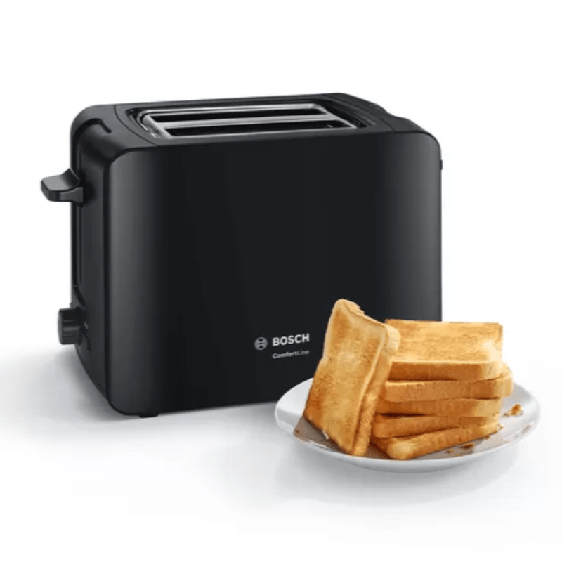 Bosch TOASTER Bosch 2 Slice Toaster Comfort Line Black TAT6A113 (2061775306841)