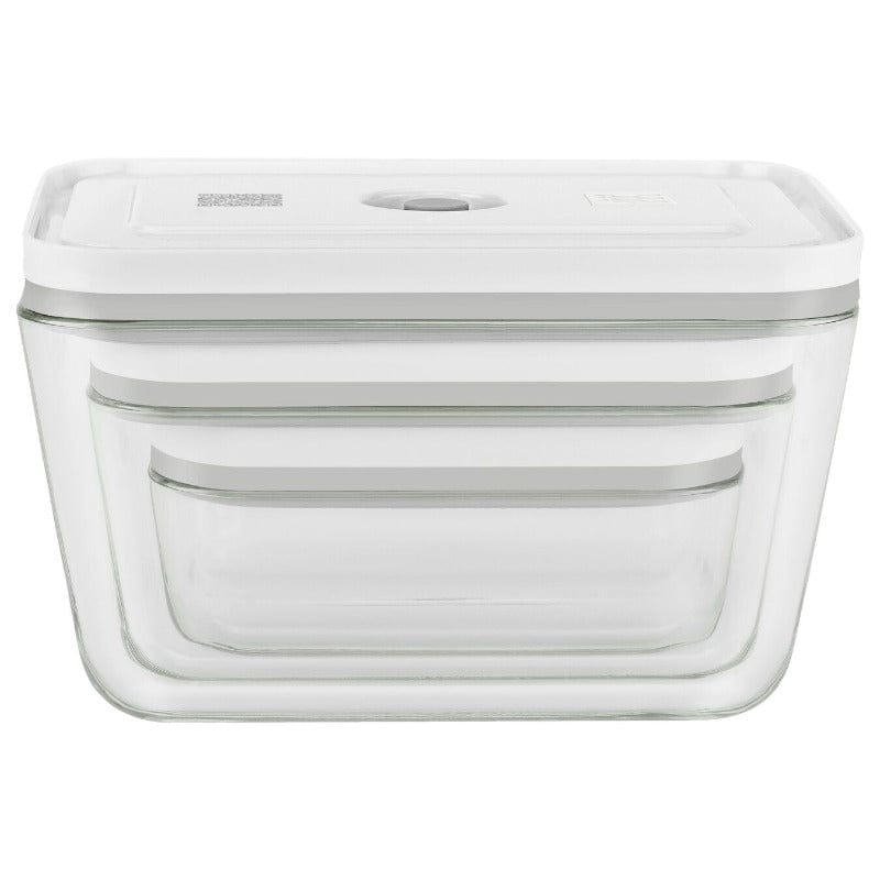Zwilling Dish Glass Zwilling Fresh & Save Vacuum Glass Container Set Gray Lid 3 Piece (7042126807129)