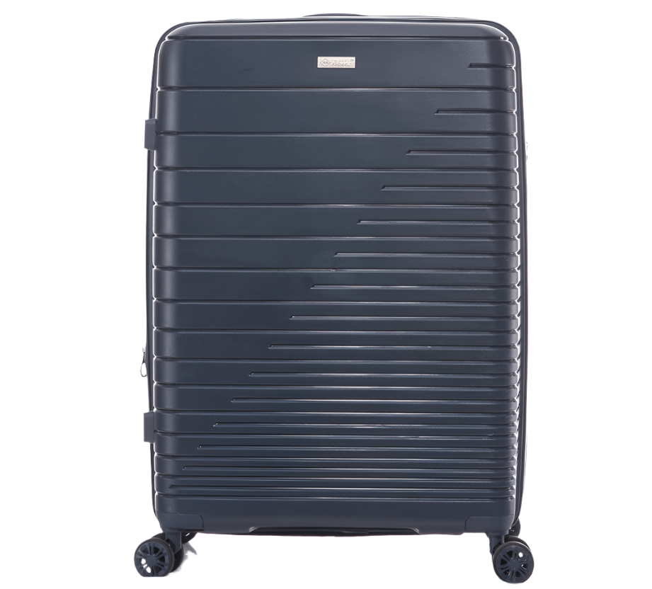 Travelmate Suitcase Travel Mate 55cm Hard Shell Zipper 8 Wheel Xbag Cabin Trolley TSA L-343 C - Navy (7759275524185)
