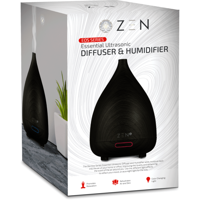 Zen Humidifier Zen Eos Series Ultrasonic Diffuser Dark Wood ZN-6001 (7301235212377)