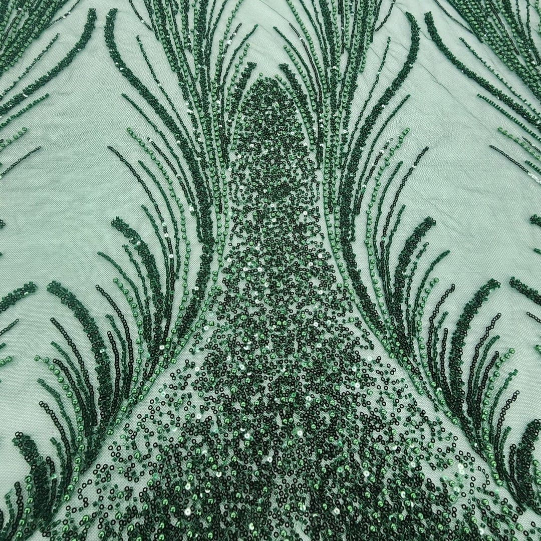 BRIDAL FABRIC Dress Fabrics Beaded Bridal Lace Fabric Amber 130cm (7526727581785)