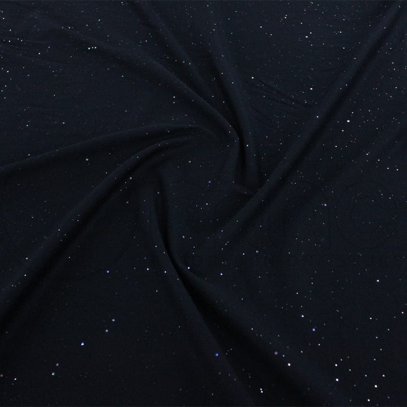 COTTON LYCRA Fabric Black Printed Cotton Lycra Fabric 150cm (7146117103705)