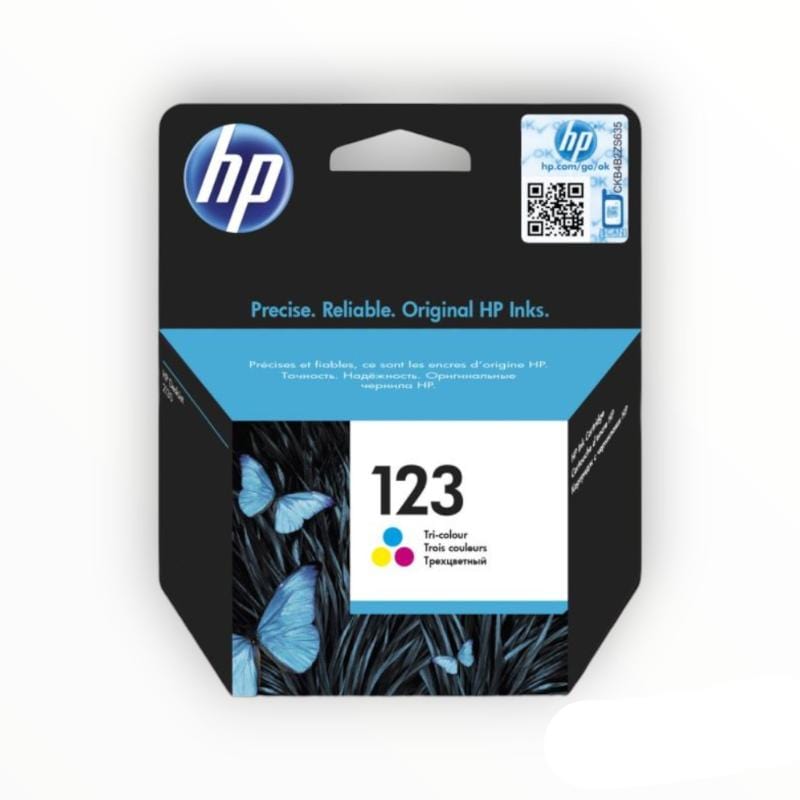 HP INK CARTRIDGE HP 123 Tri-colour Original Ink Cartridge (7808641106009)
