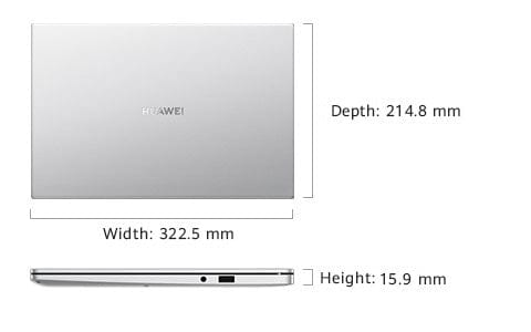 Huawei Laptop HUAWEI MateBook D14 i5 8GB 512GB SSD Notebook Bundle -Grey (6871364108377)