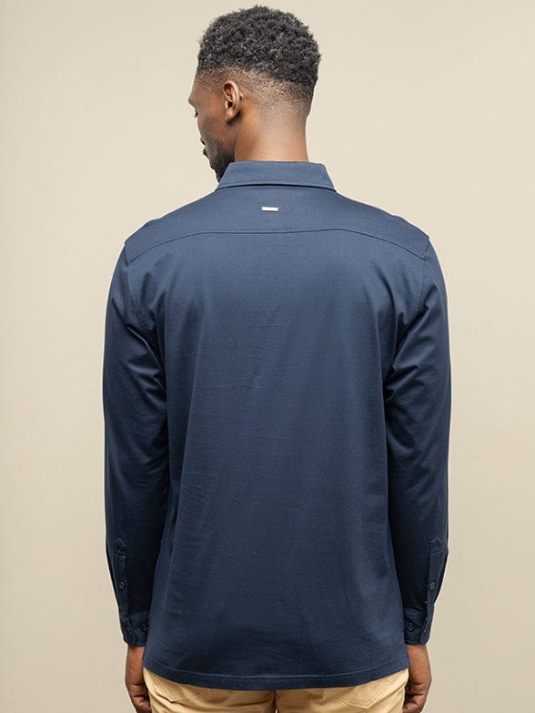 Polo Golf T Shirt Polo Mens Long Sleeve Double Mercerised Plain Golfer (7660503990361)