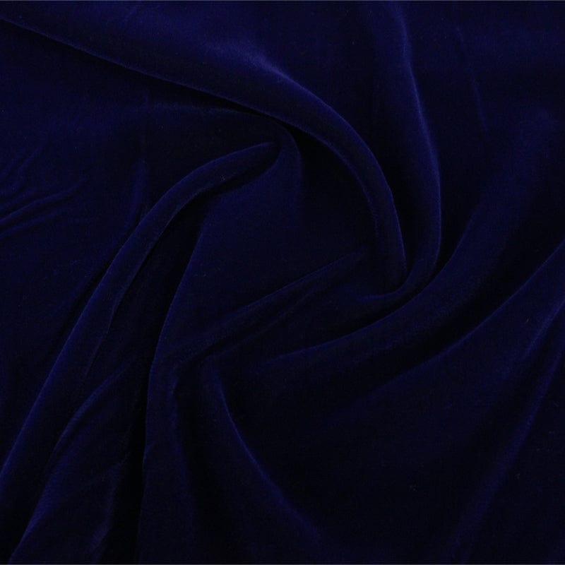 velvet Dress Fabrics Triple Velvet Fabric Navy 112cm (7241187033177)