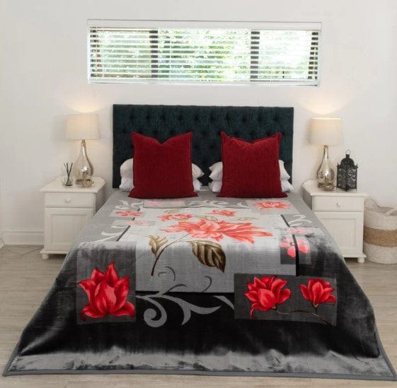 ARANDA Blankets Aranda Faux Mink 2 Ply Blanket Argento Ribbon Queen (2131663552601)