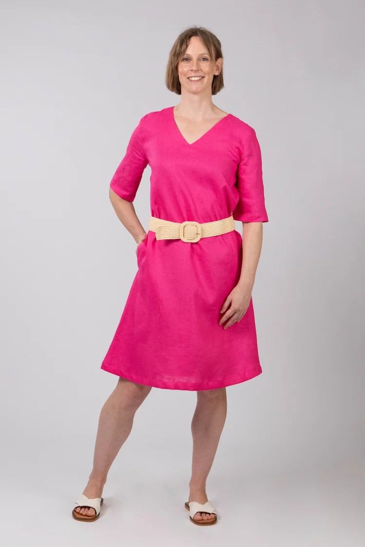 De Tiamo Ladies Midi Breeze Dress-Tumeric.
