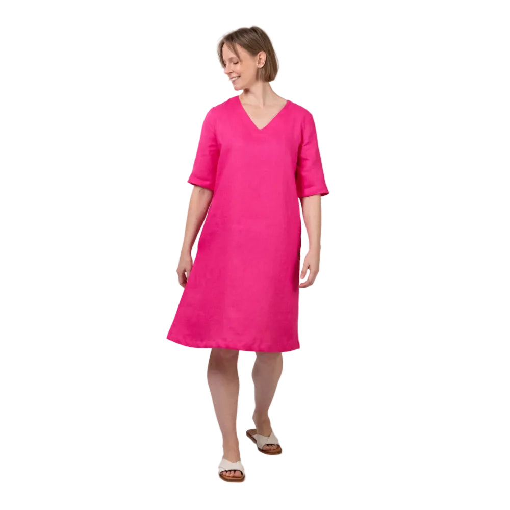 De Tiamo Ladies Midi Breeze Dress-Tumeric.