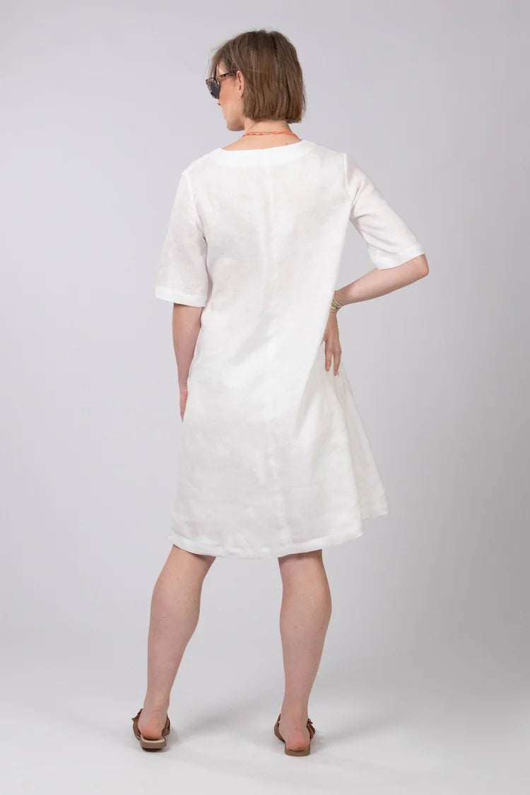 De Tiamo Ladies Paige Dress-White PD1-WH
