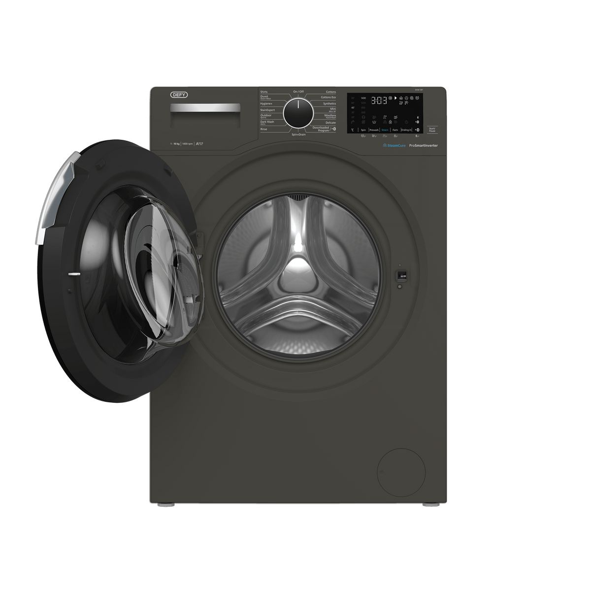 defy Appliances Defy 10kg Metallic Steam Cure Front Loader DAW387