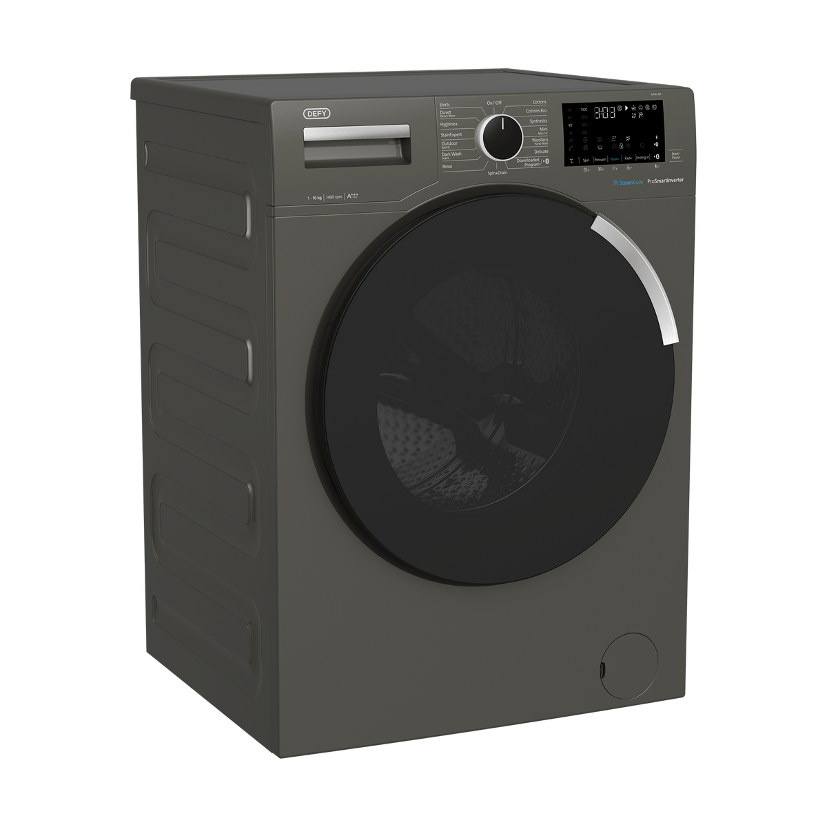 defy Appliances Defy 10kg Metallic Steam Cure Front Loader DAW387