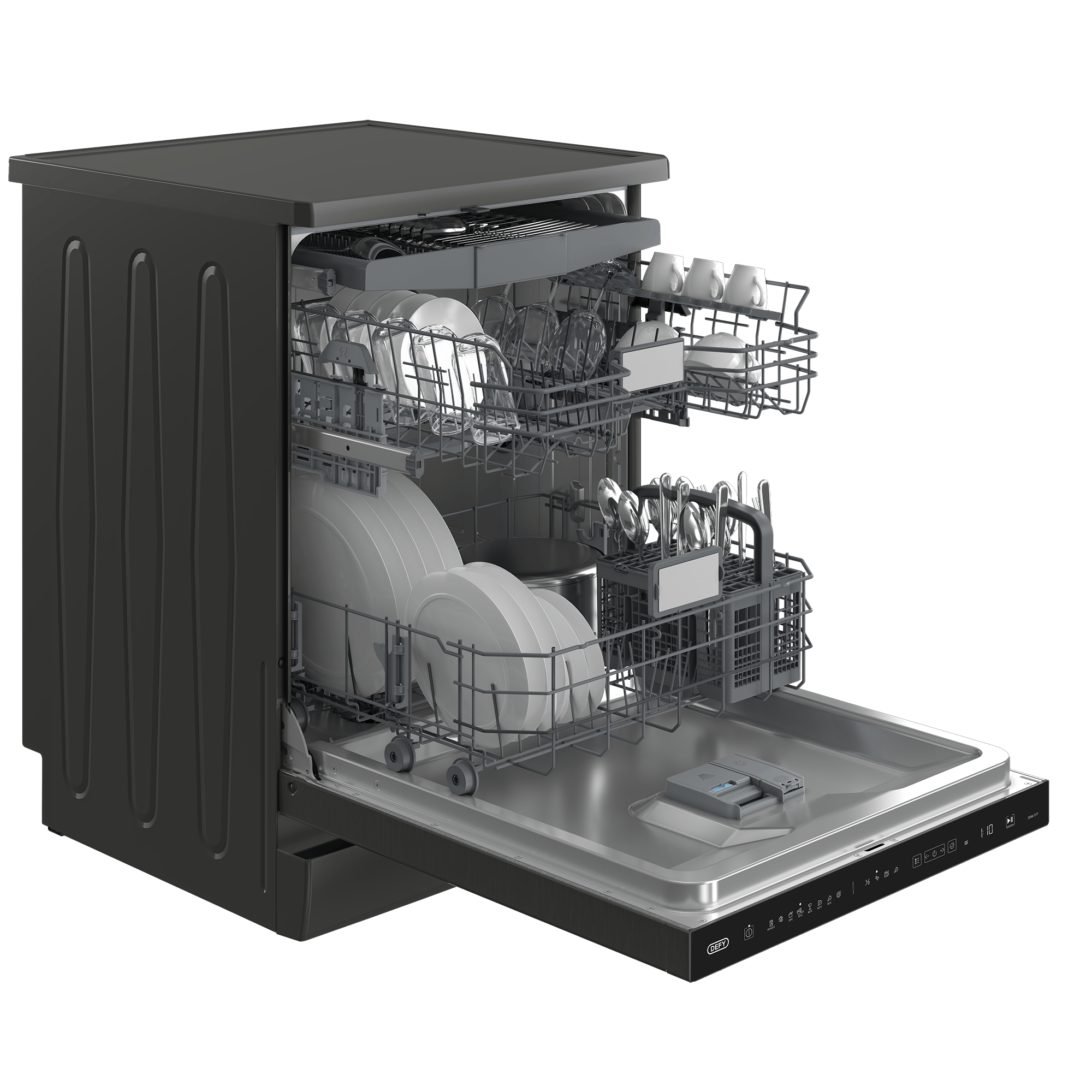 defy Dishwasher Defy 15pl Dark Inox Dishwasher - DDW377