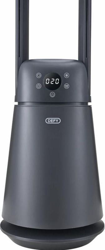 Defy Fans Defy Metallic Grey Bladeless Fan with Remote Control – DBF300