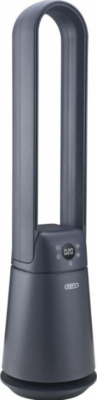 Defy Fans Defy Metallic Grey Bladeless Fan with Remote Control – DBF300