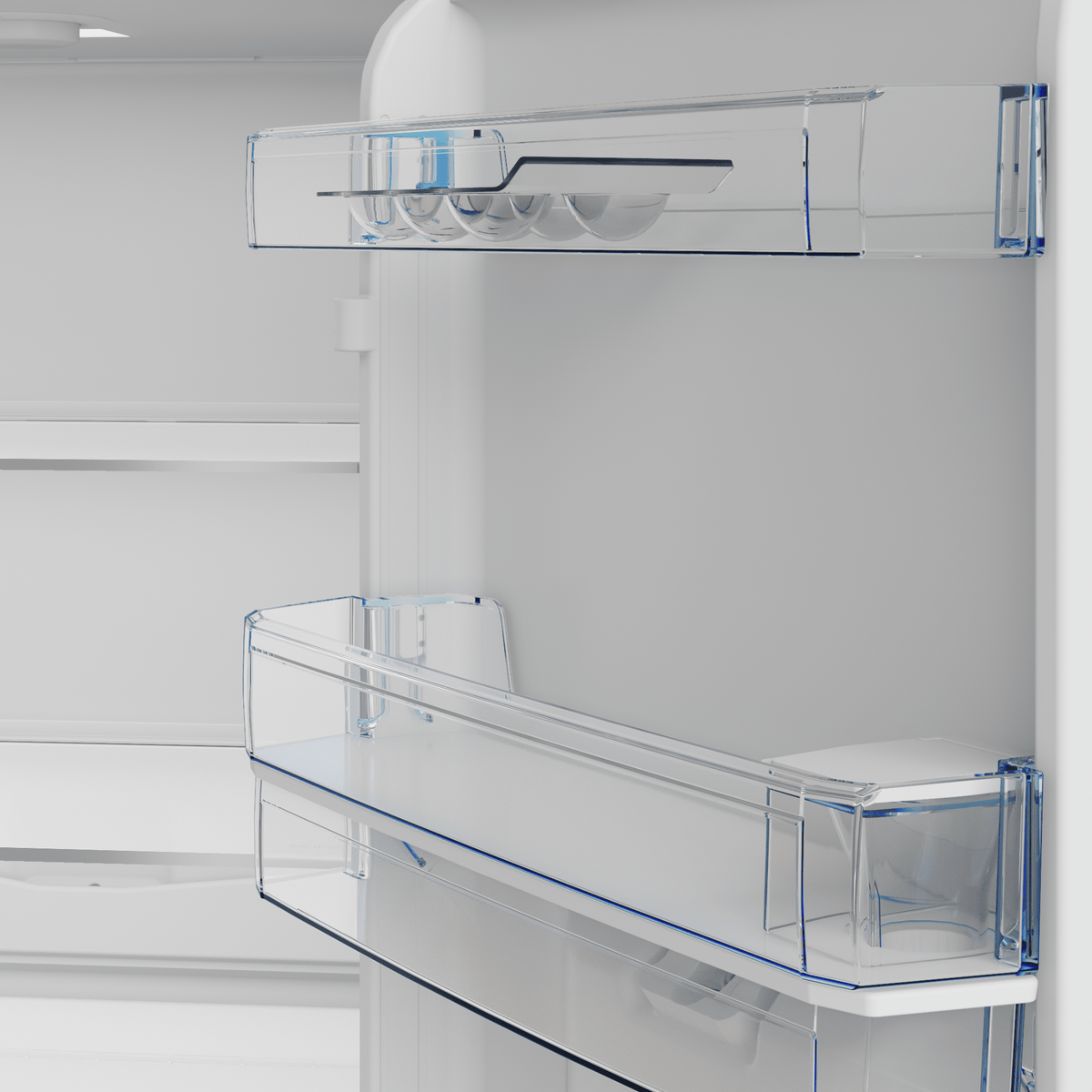 defy Fridge Defy 302L Satin Metallic Fridge Freezer Frost Free DAC639