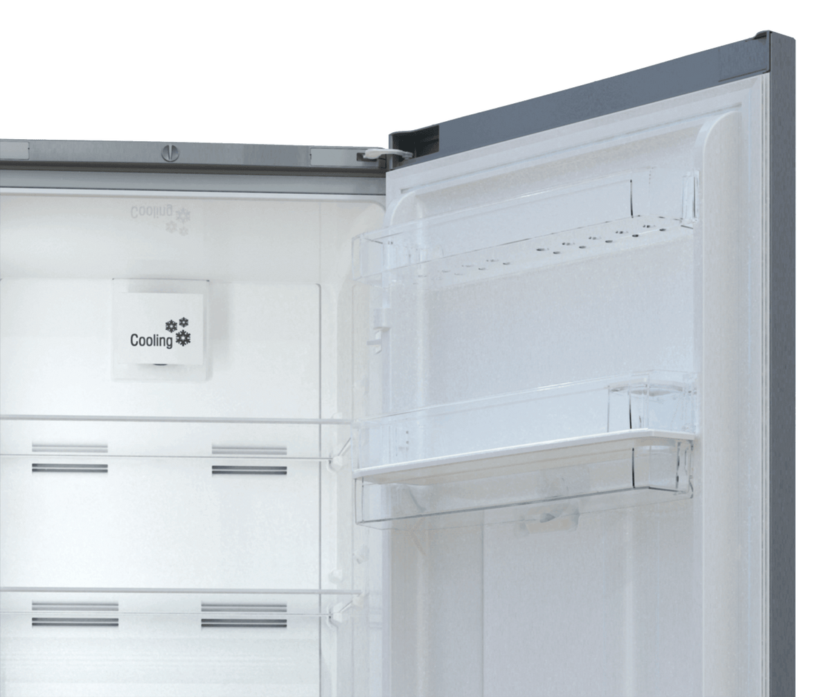 defy Fridge Defy 302L Satin Metallic Fridge Freezer Frost Free DAC639