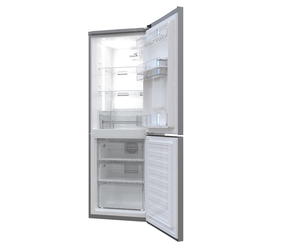 defy Fridge Defy 302L Satin Metallic Fridge Freezer Frost Free DAC639