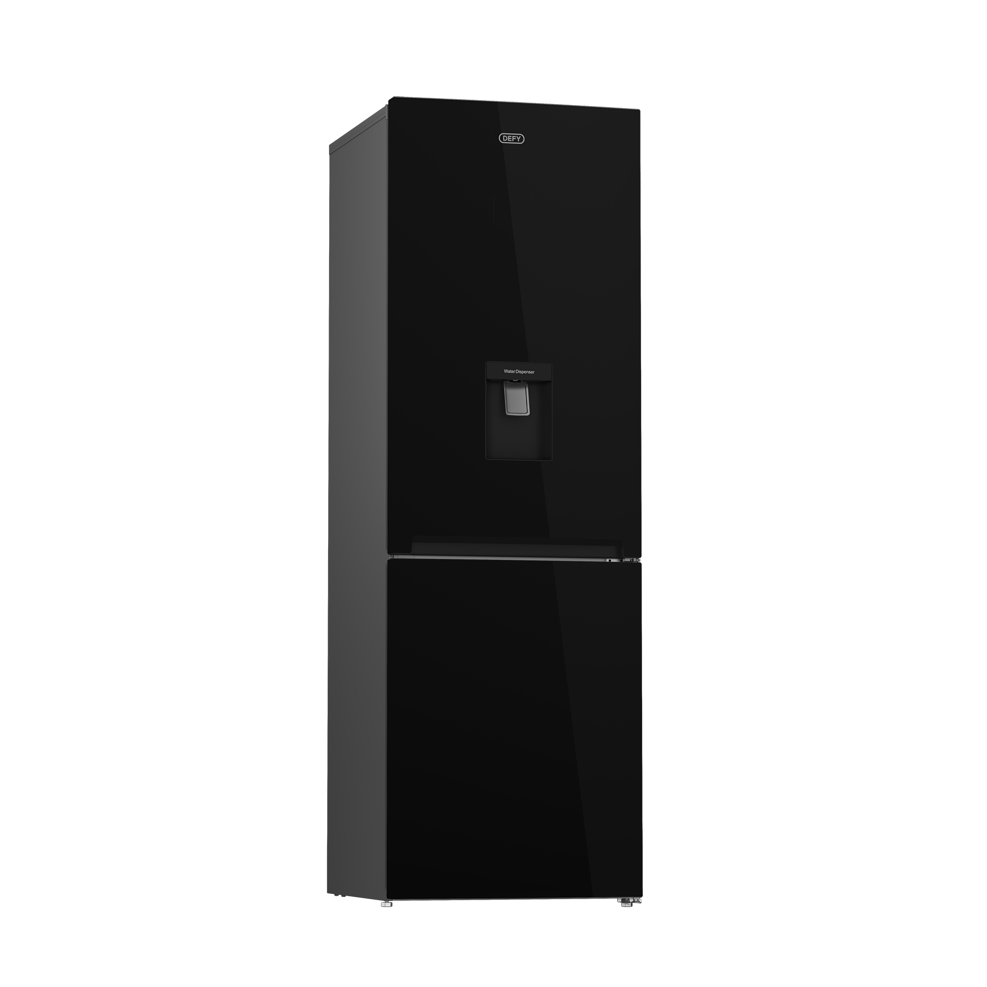 defy Fridge Defy 348 L Black Glass Combi Fridge DAC652 C455 WD